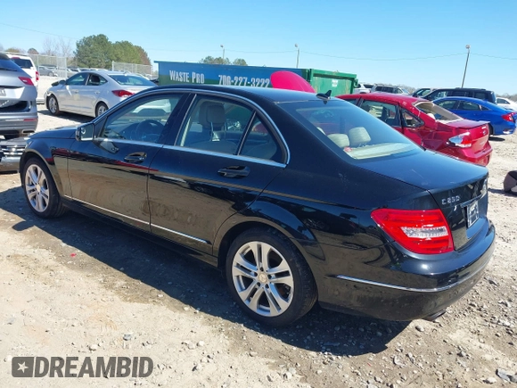 2014 Mercedes-Benz C 250 Sport with VIN WDDGF4HB3ER305107, listed as a IAAI auction lot 41832385 with 199,649 mi miles and . Bid and sale history available at carsss.com. Image 3.
