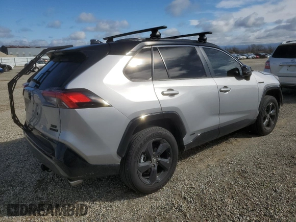 2021 Toyota RAV4 Hybrid XSE with VIN 4T3E6RFV1MU057403, listed as a Copart auction lot 47809415 with 56,570 mi miles and Salvage Title. Bid and sale history available at carsss.com. Image 3.
