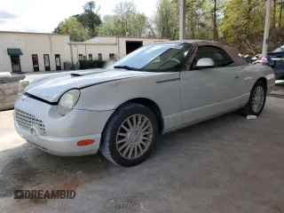 2005 Ford Thunderbird 50th Anniversary with VIN 1FAHP69A55Y105354, listed as a Copart auction lot 51212485 with 178,209 mi miles and Salvage Title. Bid and sale history available at carsss.com. Image 1.