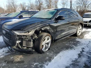 2023 Audi Q8 Premium with VIN WA1AVBF1XPD020187, listed as a Copart auction lot 86690014 with 8,308 mi miles and Salvage title. Bid and sale history available at DreamBid. Image 1.