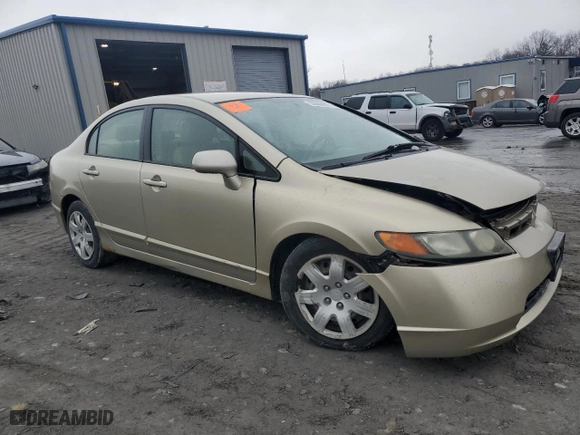 2007 Honda Civic Sdn LX with VIN 2HGFA16537H501732, listed as a Copart auction lot 52888805 with 0 mi miles and Salvage Title. Bid and sale history available at carsss.com. Image 4.