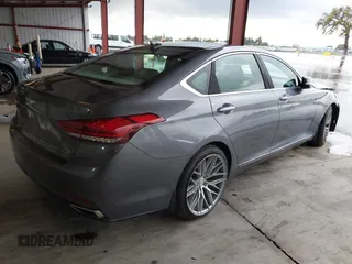 2015 Hyundai Genesis 3.8L with VIN KMHGN4JE8FU071736, listed as a IAAI auction lot 41732022 with 92,361 mi miles. Bid and sale history available at carsss.com. Image 4.