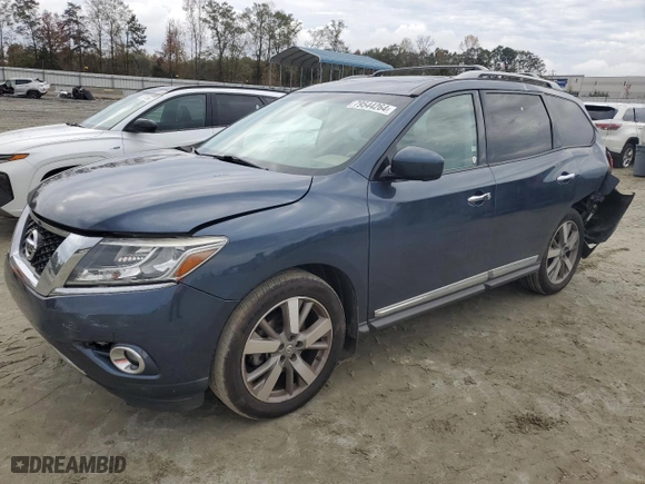 2015 Nissan Pathfinder S with VIN 5N1AR2MNXFC603519, listed as a Copart auction lot 79544264 with 103,644 mi miles and Salvage Title. Bid and sale history available at carsss.com. Image 1.