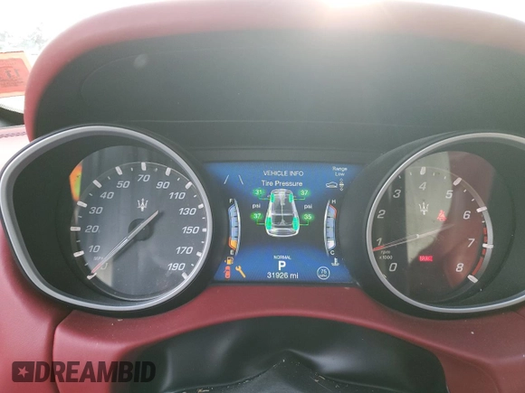 2019 Maserati Levante GranSport with VIN ZN661XUS0KX337384, listed as a Copart auction lot 82581764 with 31,926 mi miles and Salvage Title. Bid and sale history available at carsss.com. Image 9.