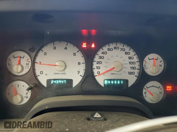 2005 Dodge 1500 SLT with VIN 1D7HA16N45J510030, listed as a Copart auction lot 48669925 with 243,947 mi miles and Clean Title. Bid and sale history available at carsss.com. Image 9.