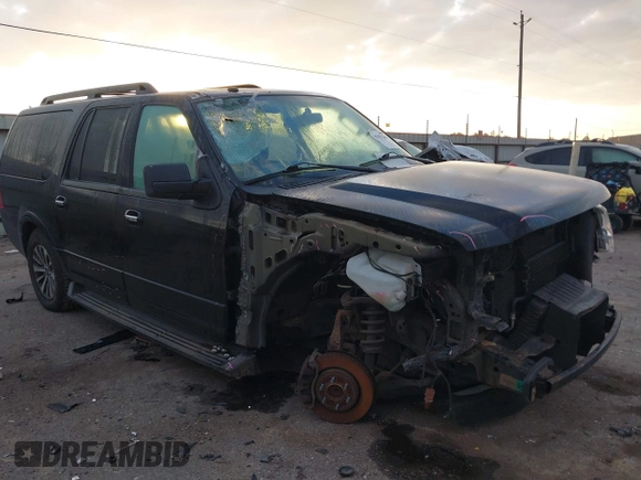 2017 Ford Expedition Max XLT with VIN 1FMJK1HT1HEA32923, listed as a IAAI auction lot 41157341 with 55,985 mi miles and . Bid and sale history available at DreamBid. Image 1.