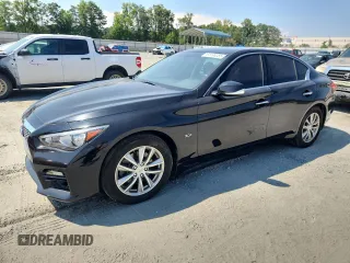 2017 Infiniti Q50 Premium with VIN JN1EV7AR1HM840938, listed as a Copart auction lot 64193265 with 62,172 mi miles and Salvage title. Bid and sale history available at DreamBid. Image 1.