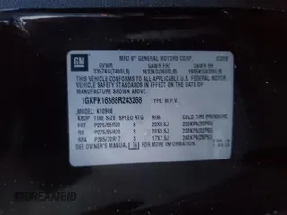2008 GMC Yukon XL SLT 4SB with VIN 1GKFK16368R243268, listed as a Copart auction lot 48311785 with 228,311 mi miles and Salvage Title. Bid and sale history available at carsss.com. Image 14.