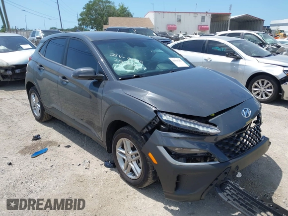 2023 Hyundai Kona SE with VIN KM8K2CAB4PU044179, listed as a IAAI auction lot 42011253 with 14,448 mi miles. Bid and sale history available at carsss.com. Image 1.