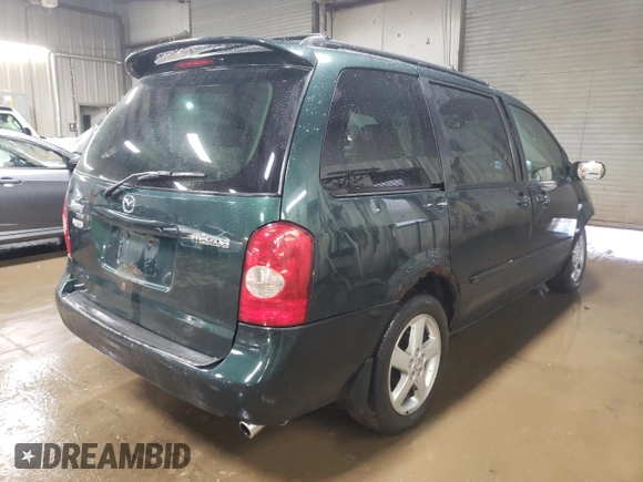 2003 Mazda MPV LX with VIN JM3LW28J330354269, listed as a Copart auction lot 51217175 with 205,589 mi miles and Salvage Title. Bid and sale history available at carsss.com. Image 3.