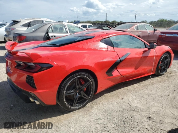 2020 Chevrolet Corvette 1LT with VIN 1G1Y62D41L5115717, listed as a Copart auction lot 74686564 with 0 mi miles and Non Repairable. Bid and sale history available at carsss.com. Image 3.