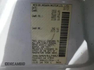 2015 Nissan Altima SL with VIN 1N4AL3AP6FN912982, listed as a Copart auction lot 58379225 with 126,882 mi miles and Salvage title. Bid and sale history available at DreamBid. Image 12.