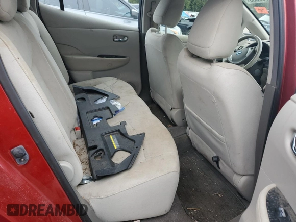 2012 Nissan LEAF SL with VIN JN1AZ0CP5CT017885, listed as a Copart auction lot 48780335 with 56,663 mi miles and Clean Title. Bid and sale history available at carsss.com. Image 11.