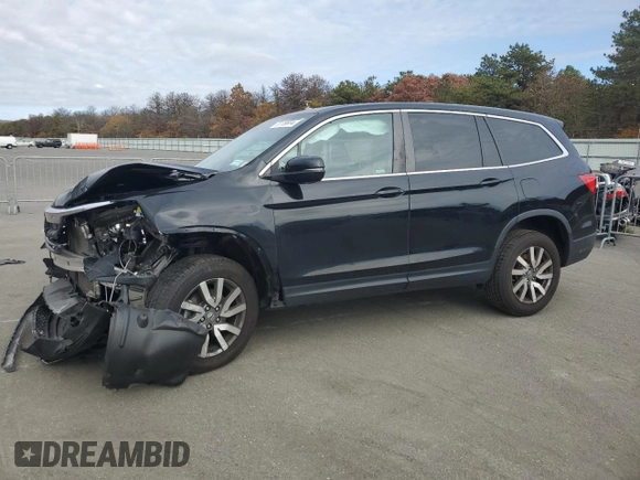 2021 Honda Pilot EX-L z VIN 5FNYF6H57MB031712, wystawiony jako Copart lot #77119974 z przebiegiem 140 118 mil mil oraz Nie do naprawy • Non repairable. Historia ofert i sprzedaży dostępna na DreamBid. Obrazek 1.