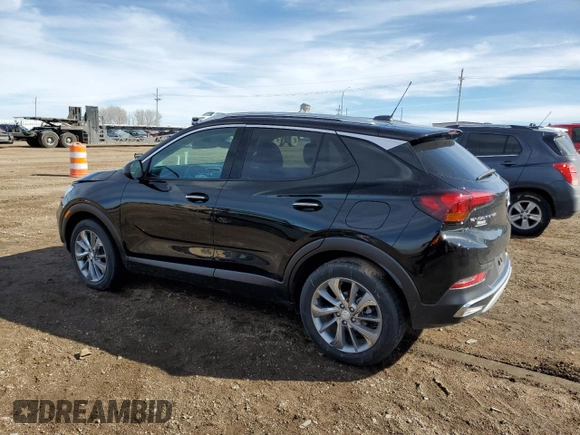 2023 Buick Encore GX Essence with VIN KL4MMFSL6PB116120, listed as a Copart auction lot 45470265 with 3,346 mi miles and Salvage title. Bid and sale history available at DreamBid. Image 2.