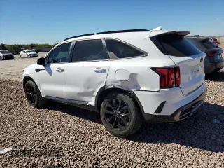 2021 Kia Sorento SX Prestige X-Line with VIN 5XYRKDLF2MG016354, listed as a Copart auction lot 77501394 with 95,352 mi miles and Salvage Title. Bid and sale history available at carsss.com. Image 2.