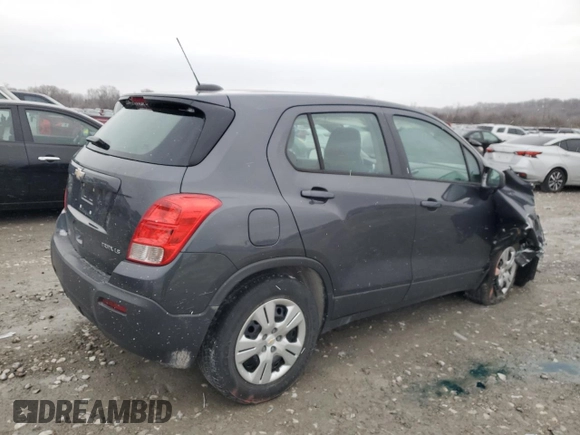 2016 Chevrolet Trax LS with VIN 3GNCJKSB1GL245561, listed as a Copart auction lot 47988605 with 260,028 mi miles and Salvage Title. Bid and sale history available at carsss.com. Image 3.