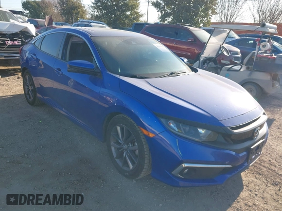 2020 Honda Civic EX-L with VIN 19XFC1F78LE009133, listed as a IAAI auction lot 41157539 with 106,588 mi miles and . Bid and sale history available at DreamBid. Image 1.