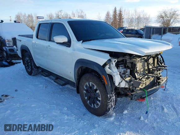 2024 Nissan Frontier Pro-4X with VIN 1N6ED1EK3RN620414, listed as a IAAI auction lot 41613820 with 10,714 mi miles and . Bid and sale history available at DreamBid. Image 1.