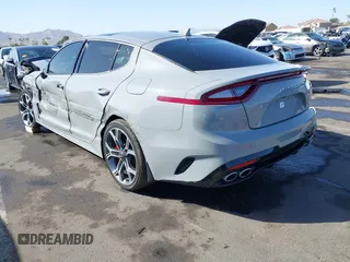2020 Kia Stinger GT2 with VIN KNAE55LC8L6083914, listed as a IAAI auction lot 41720296 with 51,011 mi miles. Bid and sale history available at carsss.com. Image 3.