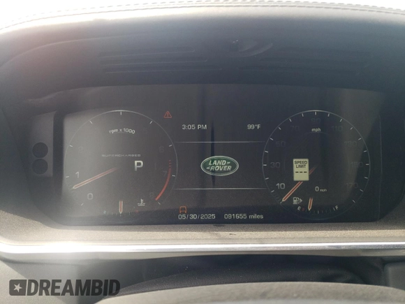 2015 Land Rover Range Rover with VIN SALGW3TF9FA204998, listed as a Copart auction lot 59112515 with 91,655 mi miles and Salvage title. Bid and sale history available at DreamBid. Image 9.