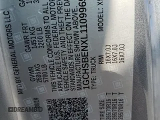 2020 Chevrolet Colorado 2WD Work Truck z VIN 1GCHSBENXL1109965, wystawiony jako Copart lot #43821815 z przebiegiem 57 248 mil mil oraz Szkoda całkowita • Salvage title. Historia ofert i sprzedaży dostępna na DreamBid. Obrazek 12.