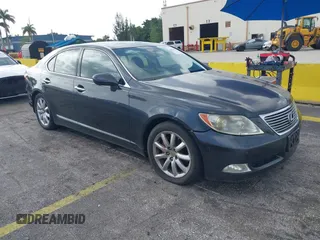 2007 Lexus LS 460 with VIN JTHBL46F275021785, listed as a IAAI auction lot 42827892 with 97,444 mi miles and . Bid and sale history available at DreamBid. Image 1.