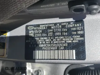 2024 Hyundai Venue SEL with VIN KMHRC8A35RU326349, listed as a Copart auction lot 48687915 with 16,007 mi miles and Salvage Title. Bid and sale history available at DreamBid. Image 14.