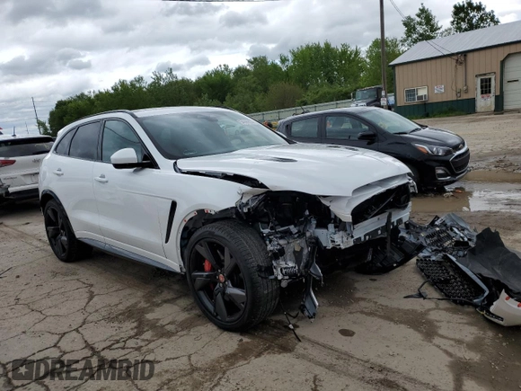 2023 Jaguar F-Pace SVR with VIN SADCZ2EE6PA712007, listed as a Copart auction lot 54000874 with 307 mi miles and Salvage Title. Bid and sale history available at DreamBid. Image 4.