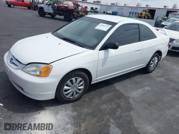 2003 Honda Civic LX with VIN 1HGEM22533L014882, listed as a IAAI auction lot 42043143 with 1 mi miles. Bid and sale history available at carsss.com. Image 2.