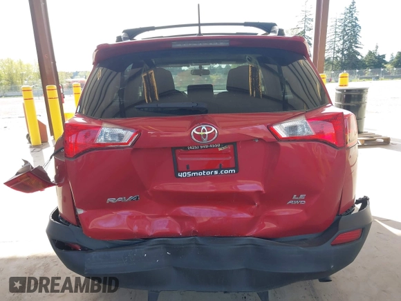 2015 Toyota RAV4 LE with VIN JTMBFREV7FJ034732, listed as a IAAI auction lot 42050858 with 45,749 mi miles. Bid and sale history available at carsss.com. Image 6.