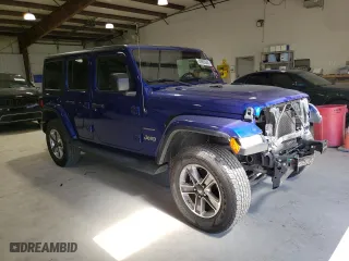 2018 Jeep Wrangler Unlimited Sahara with VIN 1C4HJXEGXJW313893, listed as a Copart auction lot 49895945 with 113,480 mi miles and Salvage Title. Bid and sale history available at carsss.com. Image 4.