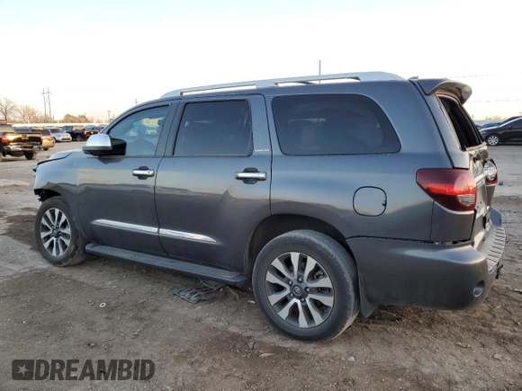 2020 Toyota Sequoia Limited with VIN 5TDKY5G1XLS075142, listed as a Copart auction lot 88952165 with 39,847 mi miles and Salvage Title. Bid and sale history available at carsss.com. Image 2.