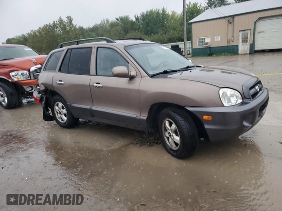 2005 Hyundai Santa Fe GLS with VIN KM8SC73EX5U001216, listed as a Copart auction lot 72630284 with 0 mi miles and Salvage Title. Bid and sale history available at carsss.com. Image 4.