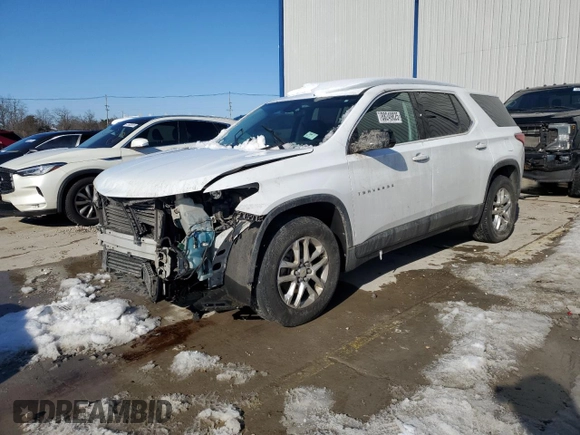 2019 Chevrolet Traverse LS with VIN 1GNERFKW6KJ176281, listed as a Copart auction lot 88249825 with 97,334 mi miles and Salvage Title. Bid and sale history available at carsss.com. Image 1.