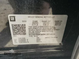 2019 Buick Enclave Essence with VIN 5GAERBKW9KJ274935, listed as a Copart auction lot 88224665 with 118,204 mi miles and Salvage Title. Bid and sale history available at DreamBid. Image 15.