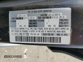 2020 Mazda 6 Sport with VIN JM1GL1UM9L1517935, listed as a Copart auction lot 46538025 with 55,890 mi miles and Salvage Title. Bid and sale history available at DreamBid. Image 13.