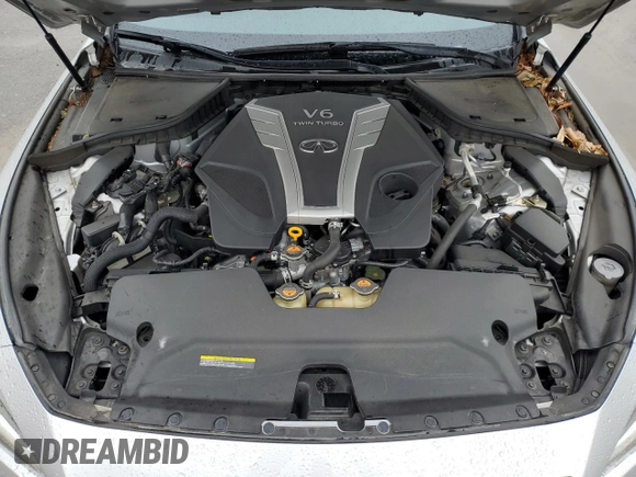 2018 Infiniti Q50 Red Sport 400 with VIN JN1FV7AP7JM461483, listed as a Copart auction lot 49177425 with 115,605 mi miles and Salvage title. Bid and sale history available at DreamBid. Image 11.