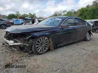 2017 BMW 7 Series 740i with VIN WBA7E2C50HG740358, listed as a Copart auction lot 51601995 with 0 mi miles and Non Repairable. Bid and sale history available at carsss.com. Image 1.