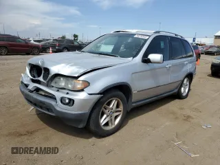 2004 BMW X5 4.4i with VIN 5UXFB53574LV01821, listed as a Copart auction lot 59276344 with 173,718 mi miles and Salvage Title. Bid and sale history available at carsss.com. Image 1.