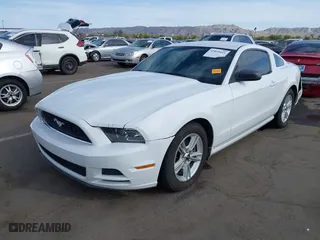 2014 Ford Mustang V6 with VIN 1ZVBP8AMXE5303735, listed as a IAAI auction lot 41899411 with 108,736 mi miles. Bid and sale history available at carsss.com. Image 17.
