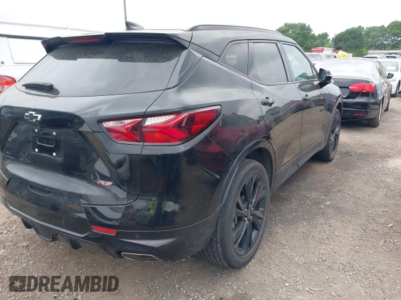 2022 Chevrolet Blazer RS with VIN 3GNKBERS7NS176667, listed as a IAAI auction lot 41935429 with 29,837 mi miles and . Bid and sale history available at DreamBid. Image 4.