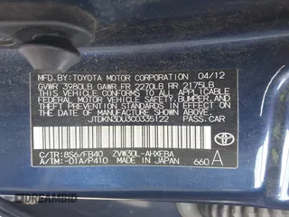 2012 Toyota Prius One z VIN JTDKN3DU3C0335122, wystawiony jako IAAI lot #42395602 z przebiegiem 257 921 mil mil oraz . Historia ofert i sprzedaży dostępna na DreamBid. Obrazek 9.