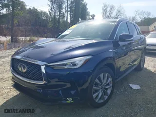 2020 Infiniti QX50 ESSENTIAL with VIN 3PCAJ5M19LF101934, listed as a IAAI auction lot 41756161 with 48,682 mi miles. Bid and sale history available at carsss.com. Image 2.