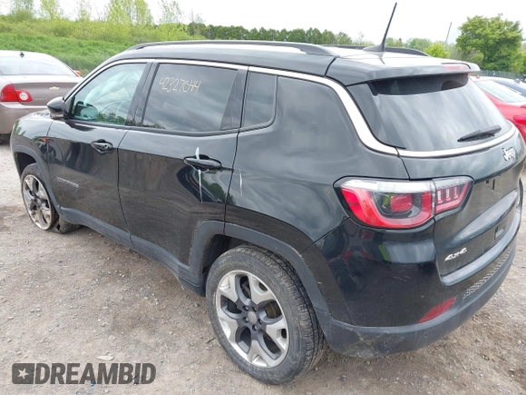 2019 Jeep Compass Limited with VIN 3C4NJDCB2KT821856, listed as a IAAI auction lot 42327044 with 74,534 mi miles and . Bid and sale history available at DreamBid. Image 3.