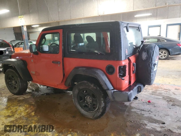 2018 Jeep Wrangler Sport S with VIN 1C4GJXAG6JW179854, listed as a Copart auction lot 47454665 with 53,011 mi miles and Clean Title. Bid and sale history available at DreamBid. Image 2.