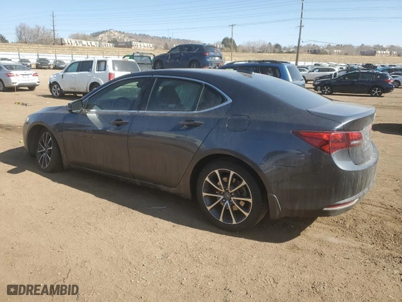 2015 Acura TLX V6 Advance with VIN 19UUB3F75FA008522, listed as a Copart auction lot 45987465 with 168,978 mi miles and Salvage Title. Bid and sale history available at carsss.com. Image 2.
