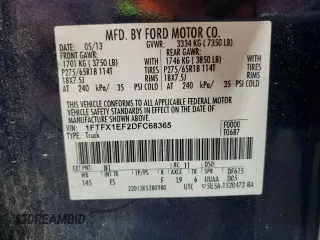2013 Ford F-150 XL с VIN 1FTFX1EF2DFC68365, выставлен на аукционе Copart как лот 58328135 с пробегом Не указан миль и Списание • Salvage title. История ставок и продаж доступна на DreamBid. Изображение 12.