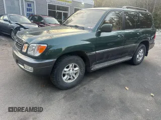 2000 Lexus LX 470 z VIN JT6HT00W5Y0105585, wystawiony jako Copart lot #49099395 z przebiegiem 153 695 mil mil oraz Czysty tytuł • Clean title. Historia ofert i sprzedaży dostępna na DreamBid. Obrazek 2.