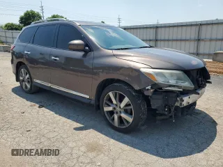 2015 Nissan Pathfinder S with VIN 5N1AR2MM1FC616327, listed as a Copart auction lot 59790175 with 141,116 mi miles and Salvage title. Bid and sale history available at DreamBid. Image 4.